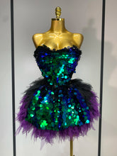 Two Pieces Set Women Stage Performance Costume Birthday Evening Party Nightclub outfit Drag Queen Sexy Backless Mini Skirt Set